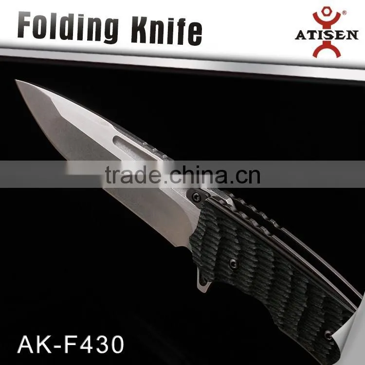 Best Camping Knife Bearing Switch For Folding 7Cr17 Stone Wash Coated Blade Outdoor Tactical Hunting Knives