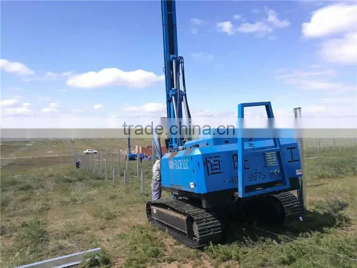 Solar post ramming piling machine for solar power plant project