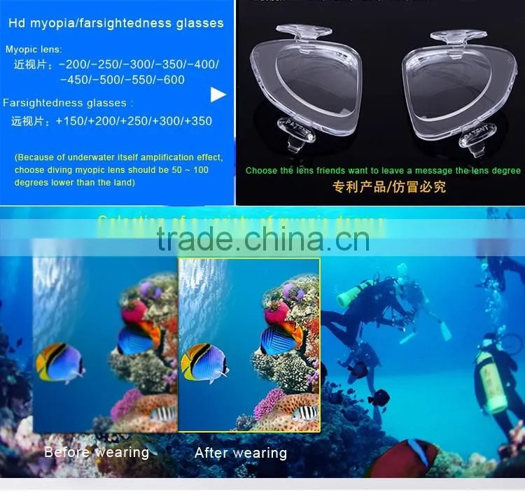 Silicone Diving Mask With 4 Tempered Glass Windows
