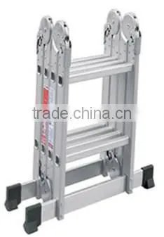 Finether 12.1 FT Heavy Duty Aluminum Multi Purpose Folding Extension Ladder with 2 Panels 330lb Capacity