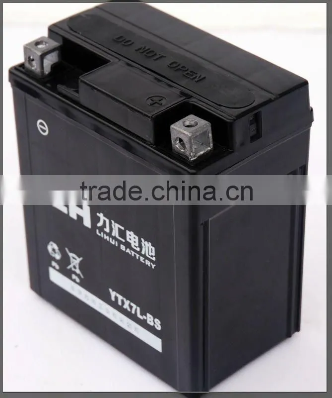 Electric Scooter/Motorcycle Battery YB6L-B high performance dry-charged storage battery