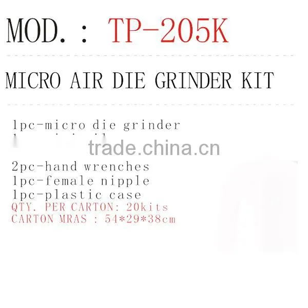 Factory Made Low Price 16PCS 1/4" Mini Die Grinder Kit TP205K