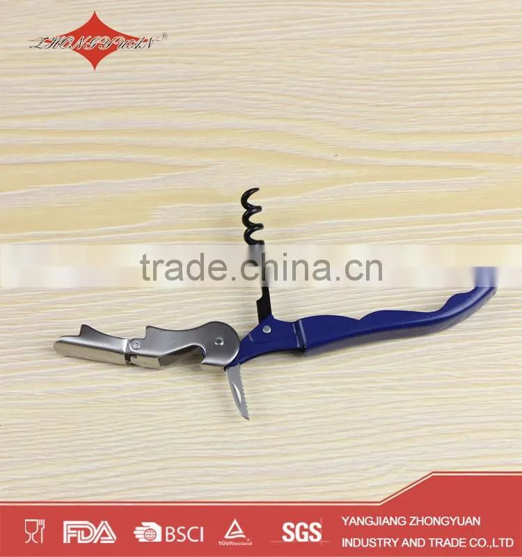 Dark blue high quality wine corkscrew funny