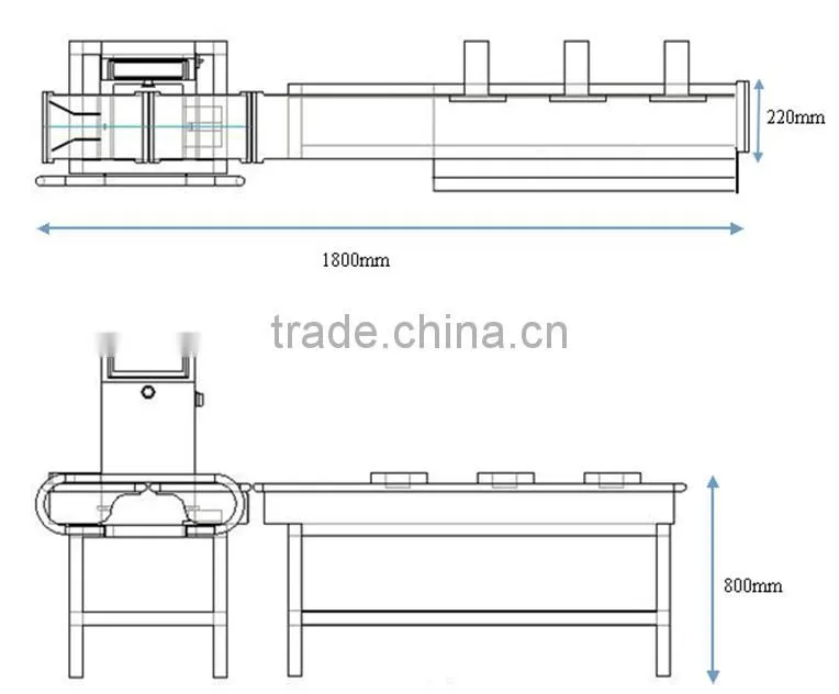 Stainless steel auto conveyor dynamic automatic weight sorting machine