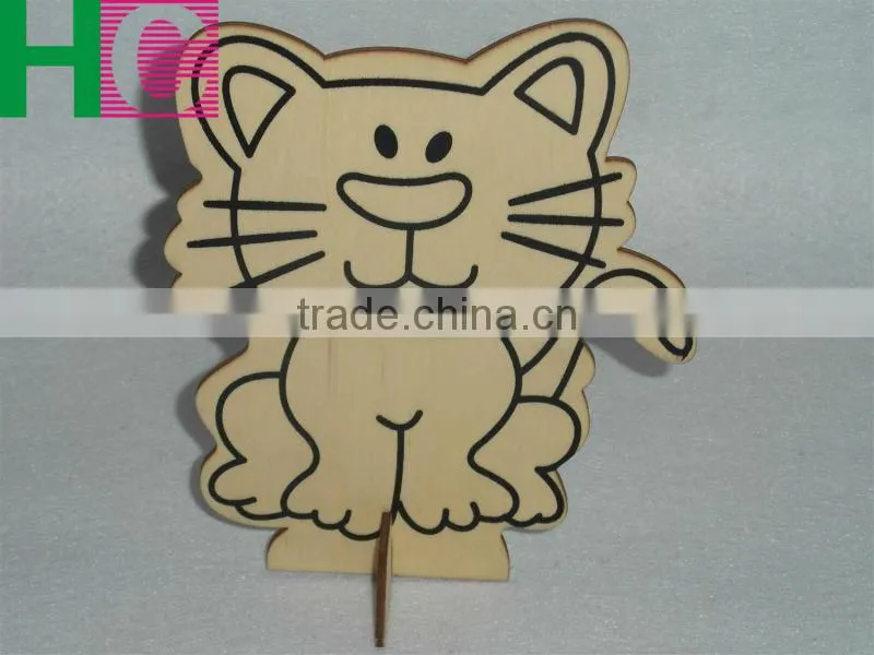 2015 wood craft set/wood craft painting,kids wooden toy painting