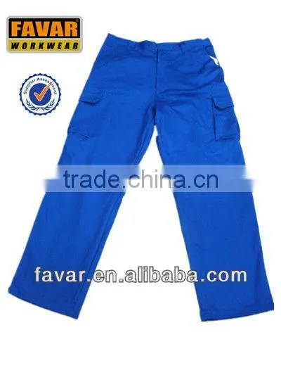 men's cargo pants with flame resistant cotton royal blue