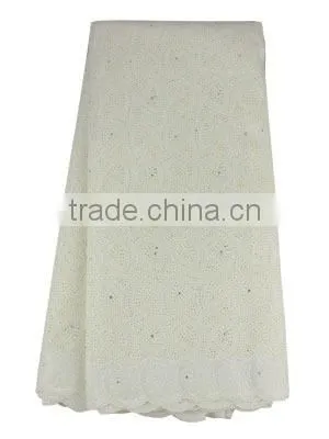 manufacture cloth outfit embroidery cotton lace fabric SL0335 royal blue