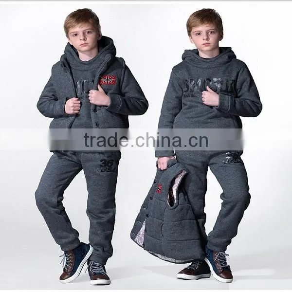 Hot Sale Wholesale Warm Up Sets Sports Suit Jacket Sweater Coat & Pants Winter Wool Sets For Boy