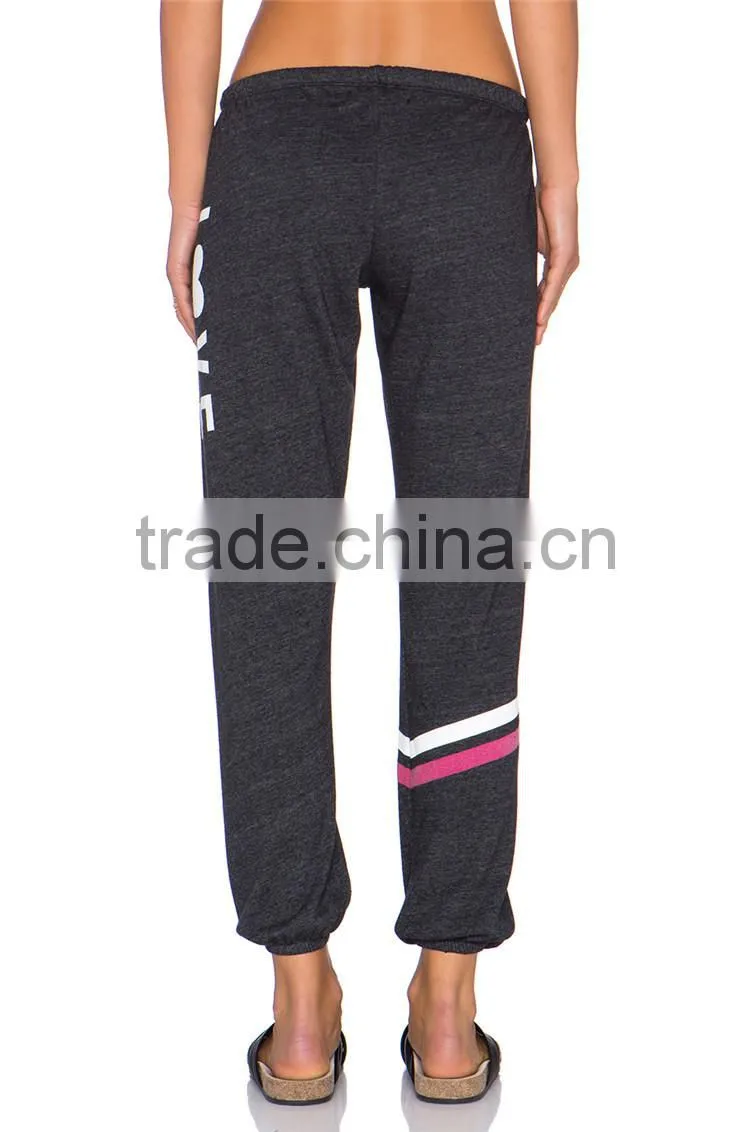 Cheap wholesale sweatpants cotton print joggers xl women trousers