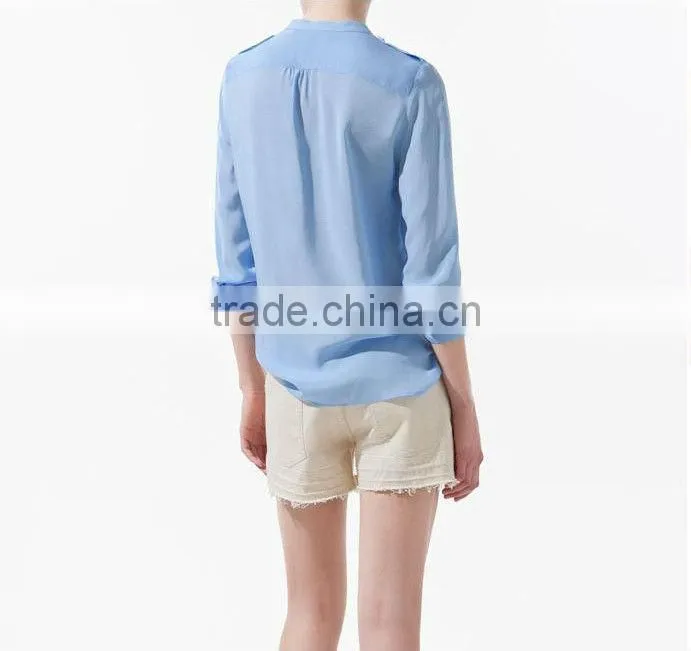 Womens Chiffon Loose Shirt with Long Sleeves SX12001