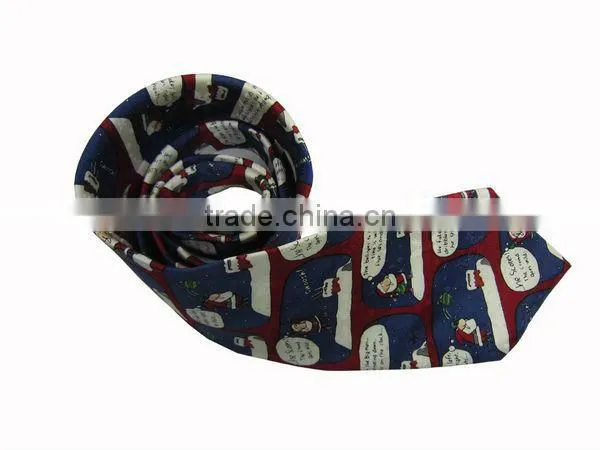 100% woven polyester printing flag hand made stripe necktie for men