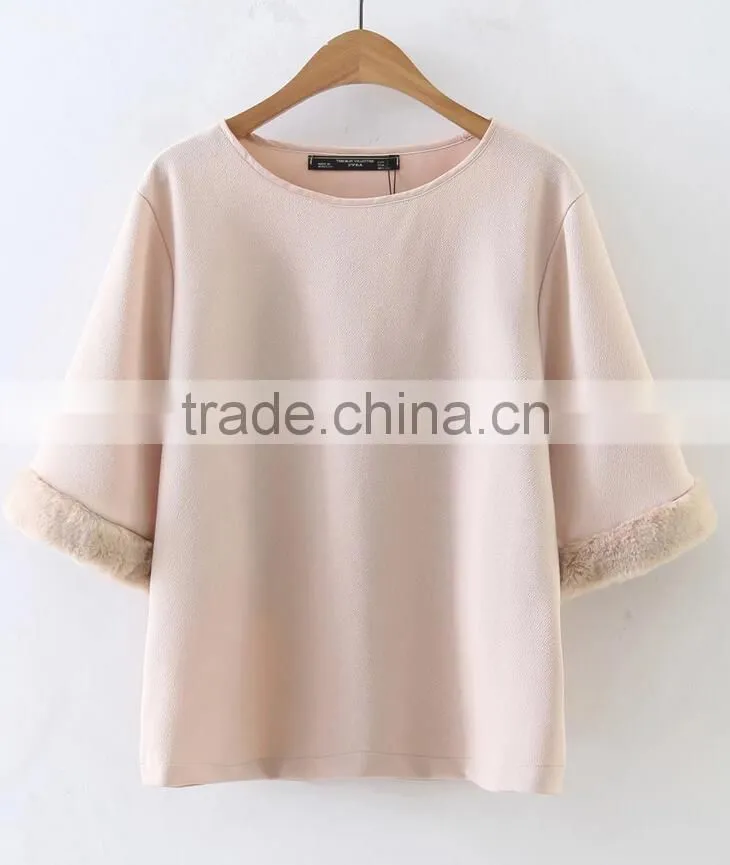 Runwaylover EY2379B New Style 2017 Ladies Elegant Pure Color Pullover Hoodie