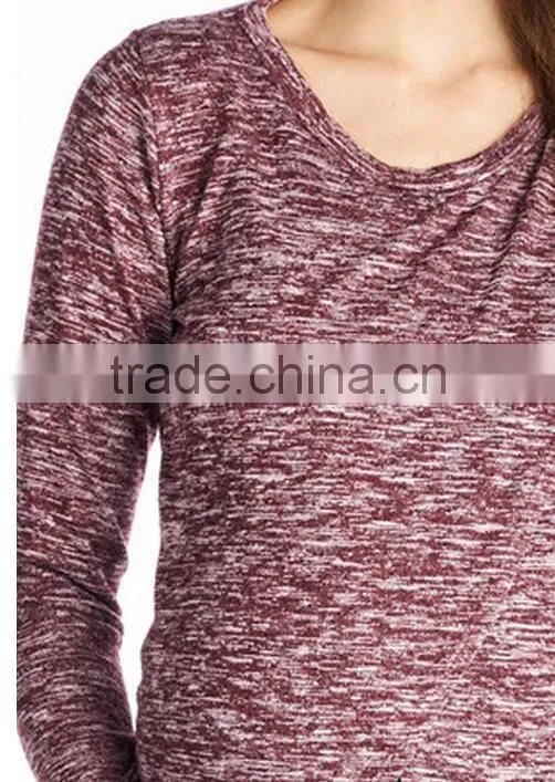 Long sleeve maternity clothes and nursing breastfeeding tops