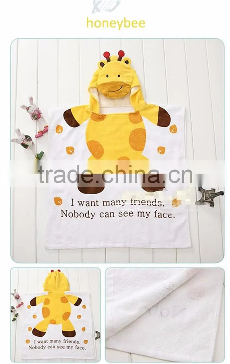 Children poncho towel terry velour printed personalized