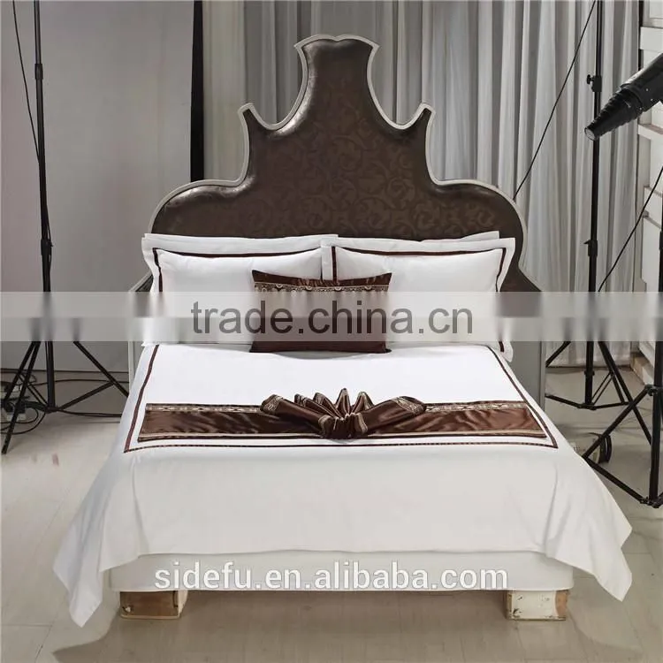 Cheap100% Polyester Decorative Hotel Bed Runner Hotel Pillow Case Cushion Cover