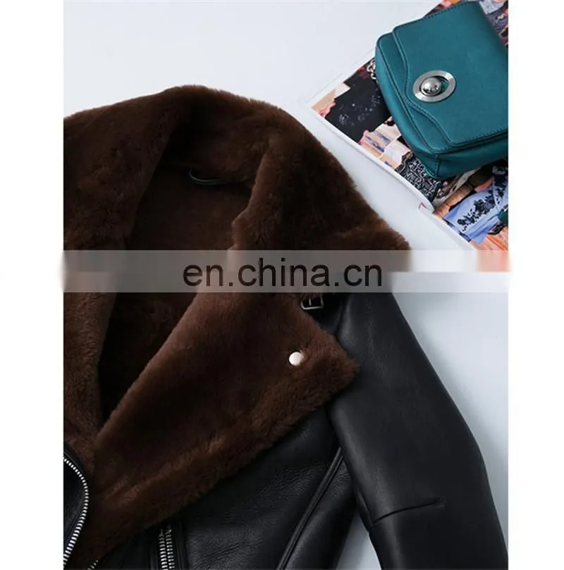 2016 Fashion Furable Coat Genuine Sheep Fur Double Face Fur Jackets