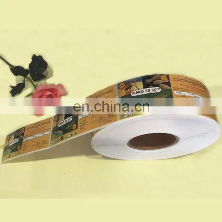 Custom wholesale colorful self adhesive label sticker roll label with logo printed