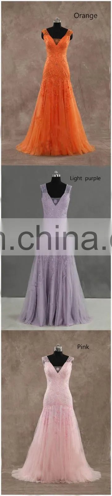 Vintage V-Neck Mermaid Evening Dresses Formal Long Mother of The Bride Dress Prom Gown Vestidos