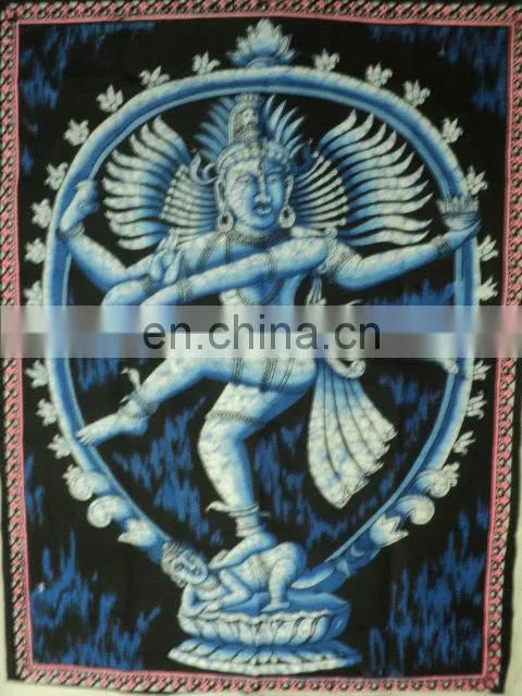 hindu prints BATIK PRINTED WALL TAPESTRY FROM INDIA LOT OF 50 PCS