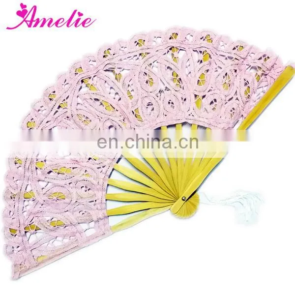 20cm Turquoise blue wedding craft bamboo fan