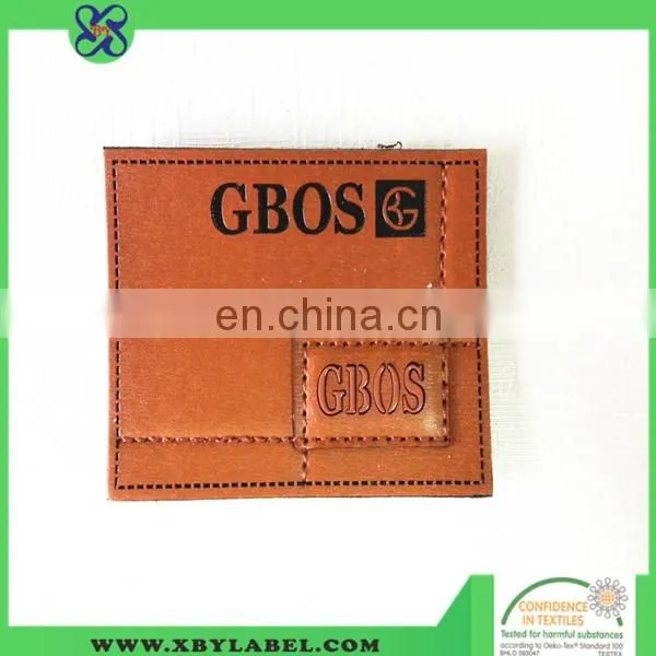 Custom design jeans leather label