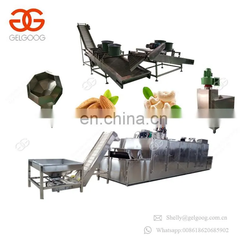 Continuous Pine Nut Sesame Cocoa Bean Pumpkin Seeds Roaster Machinery Hemp Seed Peanut Roasting Machine Price