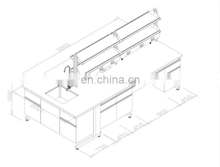 CE ISO14001 Wood-Steel Laboratory Bench Table laboratory workbench laboratory electronic workbench