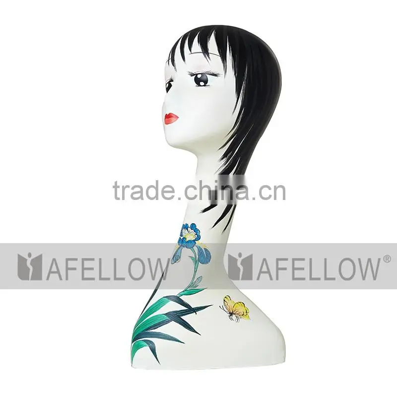 Window Dispaly RetroStyle mannequin head Plastic Female Realistic head manikin,Wholesale Cheaper Head Mannequin, H1103