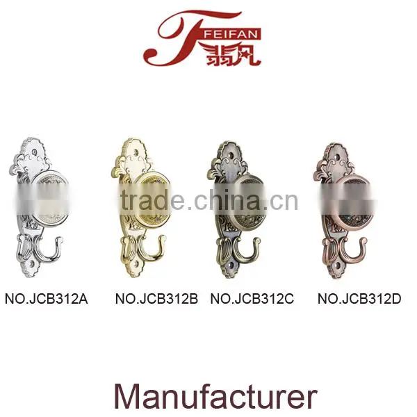 JCB312 ABCD metal curtain tiebacks double hook