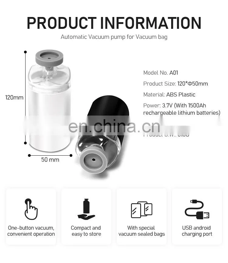 Hot Selling Vacuum Pump Food Storage Portable Vacuum Sealer Vacuum Pump