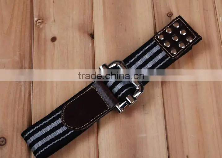 man and boys Fashion Woven Jeans belt with studded