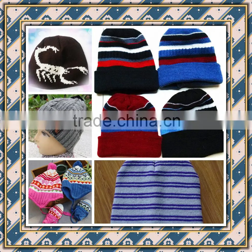 Branded special cashmere knit scarf and hat set