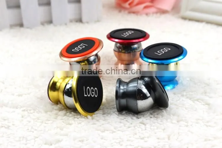 Magnet 360 Rotating magnetic funny cell phone holder for desk Magnetic Car Mount stainless steel Metal stand cell phone holder