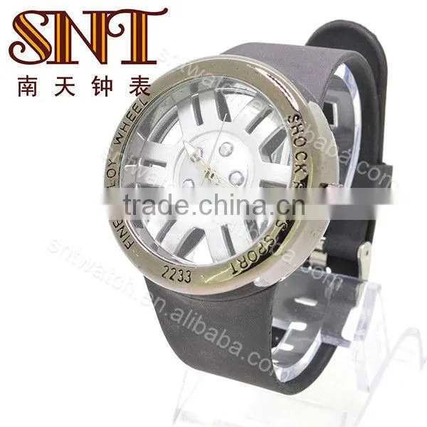 SNT-PU002 fashion quratz custom pu plastic watch