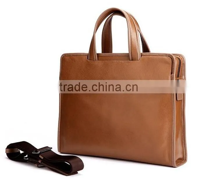 fancy real leather business computer bag