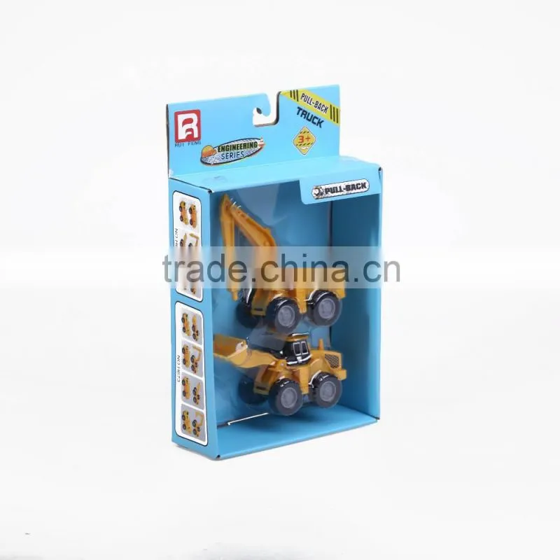 2 In 1Pull-back Construction Trucks Playset
