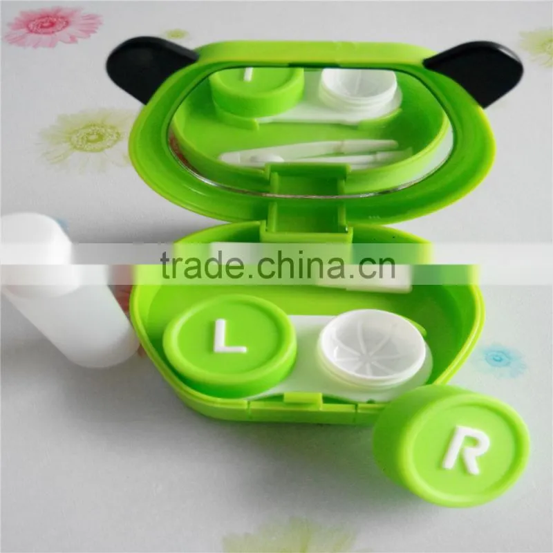 animal shaped cute panda contact lens solution case
