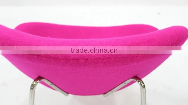 replica fiberglass/plywood stainless steel frame fabric Pierre Paulin Style Orange Slice Chair