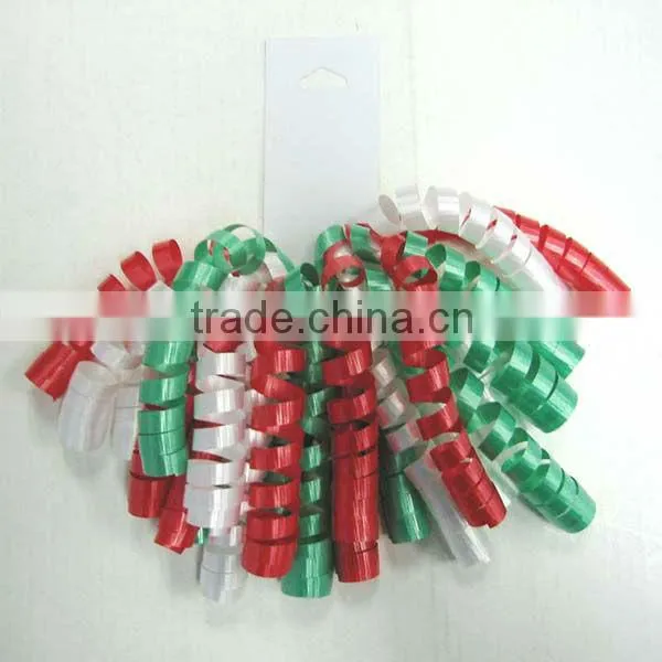 Solid Gross Printed Transparent Multi-colors Poly Curly Bows/Poly Ribbon Gift Wrapping Bows/Decoration Ribbons