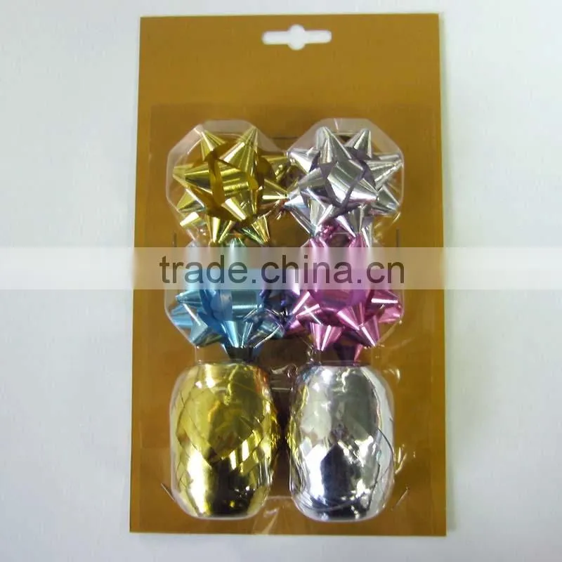 The festive color combinations pp Star Ribbon Bow and Ribbon Egg for Gift' Wrapping and Decoration Christmas/Easter/New Year
