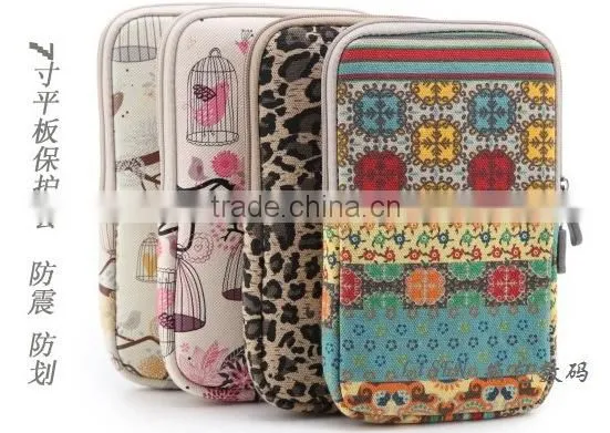 Leopard's flower Canvas Fabric 11-11.6 Inch Laptop / Notebook Computer Sleeve