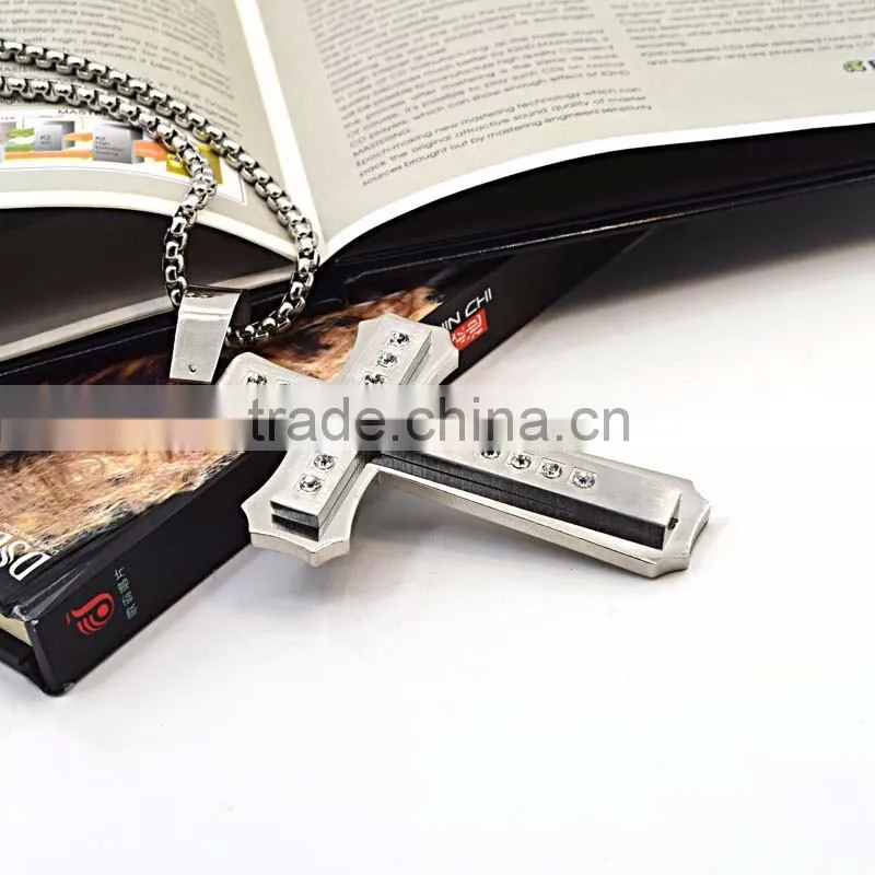 Custom logo wholesale cross pendant bulk sale believer cross pendants with diamonds