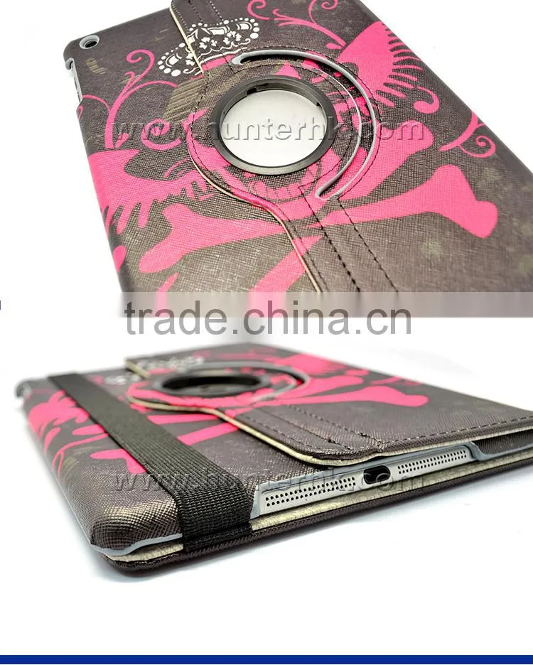 Skull Design Rotating Tablet Case For iPad Air