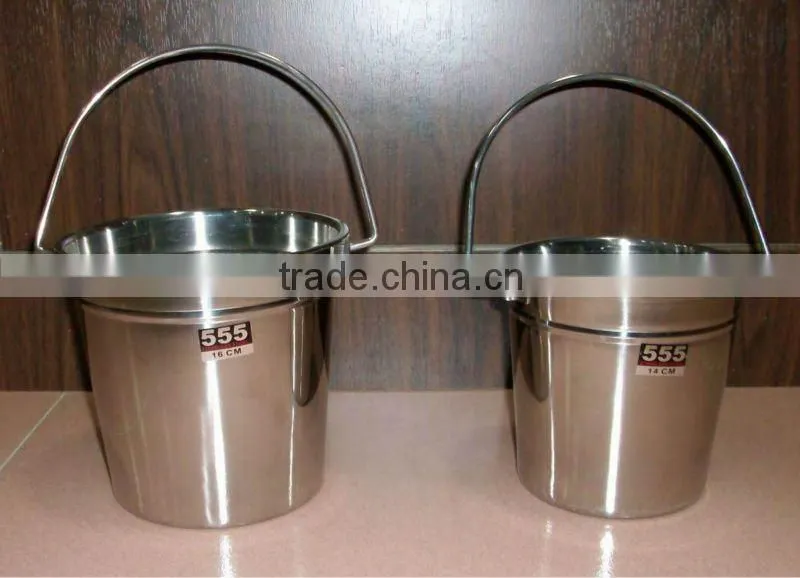 14cm, 16cm Stainless Steel Ice Bucket Cooler container