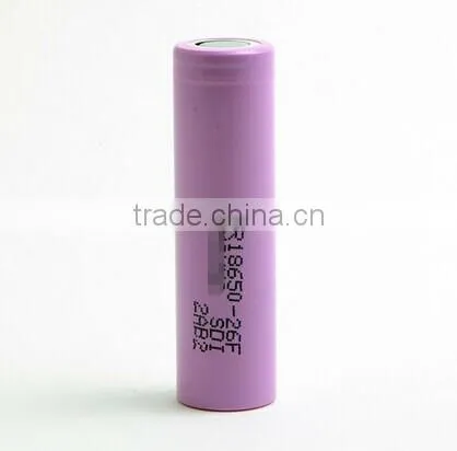 Factory Price ICR 18650-26F 3.7V Lithium Rechargeable Battery For Flashlight