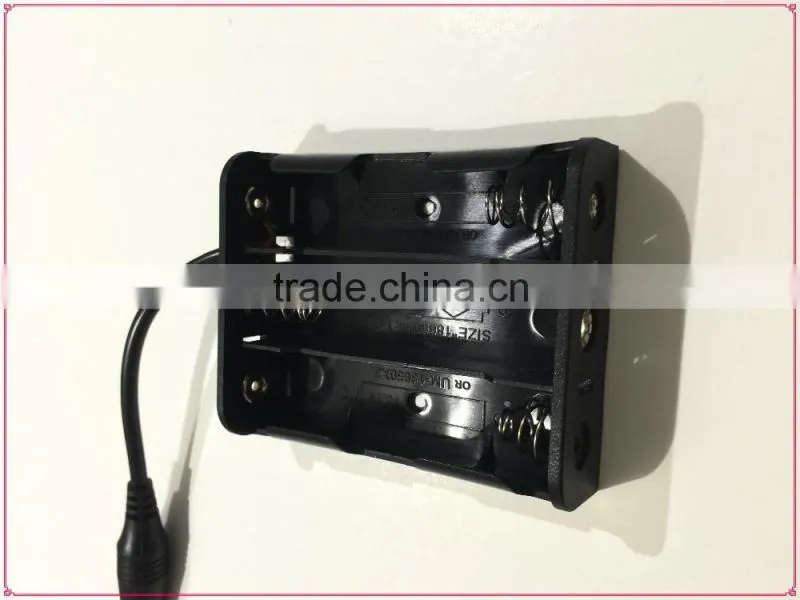 3.7V 18650 3 poles Battery Holder 5.5x2.5 Female DC Plug 22AWG Cable Assembly