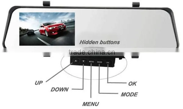 HOT SELL D600A dual lens vehicle car camera dvr video recorder