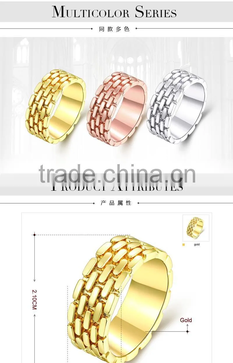 Gold plated streak body jewelry ring 2015