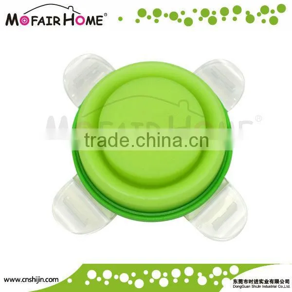 Food grade Round foldable silicone insulated food containers (FD003-1)
