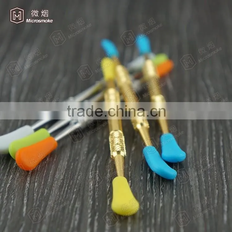Dabber tool 120mm double sided oil dab wax tool in sliver and gold color Hot sale Wax and dry herb vaporizer titanium dab tool